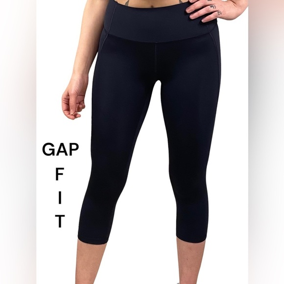 GAP Factory Pants - GAPFIT Sculpt Sculpt Compression Workout Pants - Navy Blue